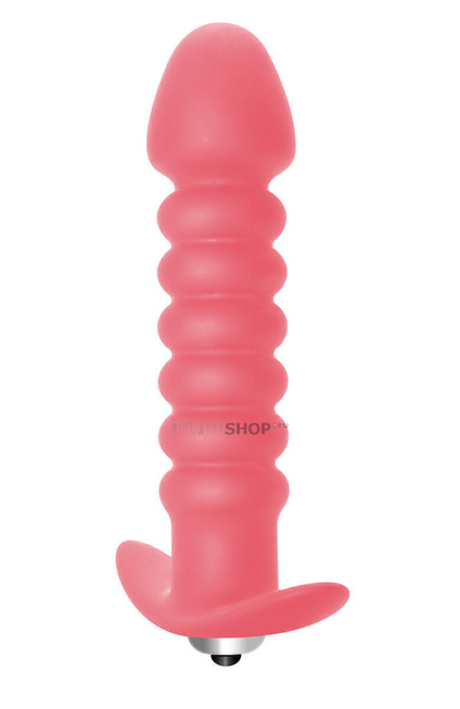 

Анальная вибропробка Lola Toys First Time Twisted Anal Plug, розовая