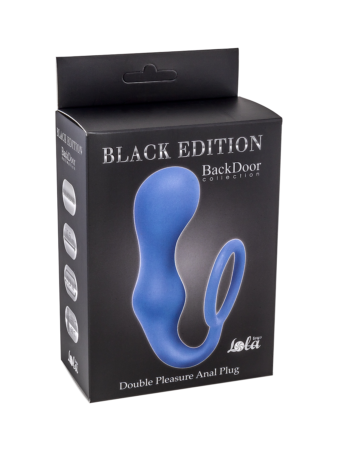Анальная пробка с эрекционным кольцом Lola Games Double Pleasure Anal Plug, синяя