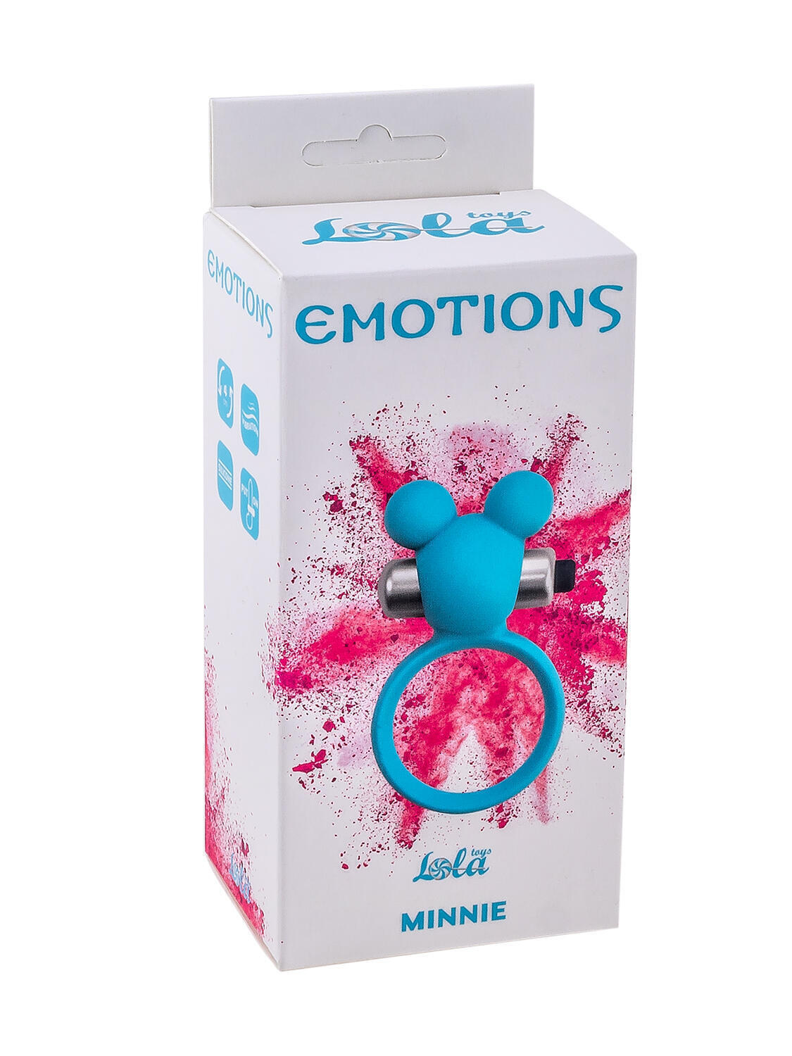 Эрекционное кольцо Lola Toys Emotions Minnie с вибропулей, бирюзовое