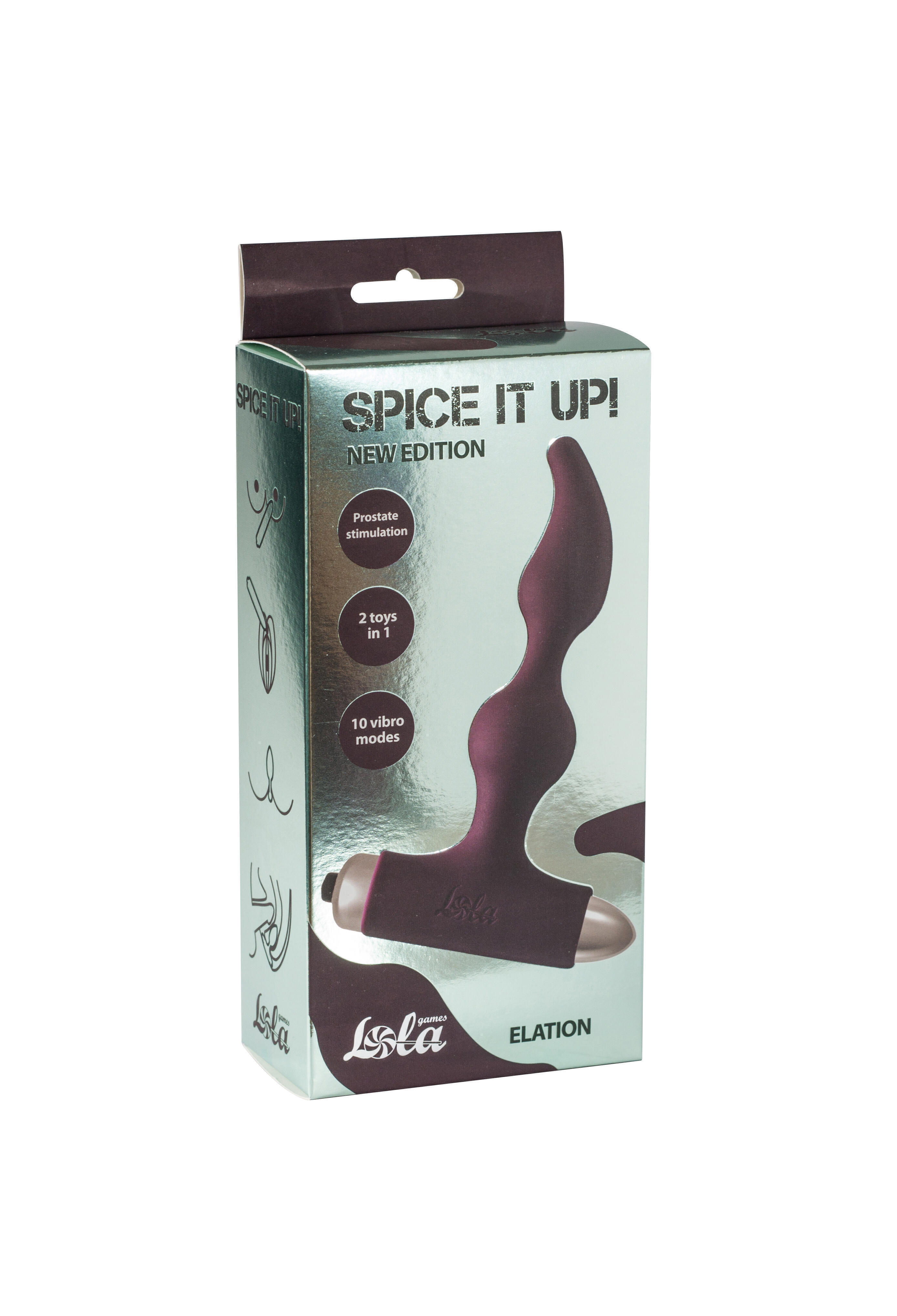 Анальная вибропробка Lola Games Spice It Up New Edition Elation, бордовый