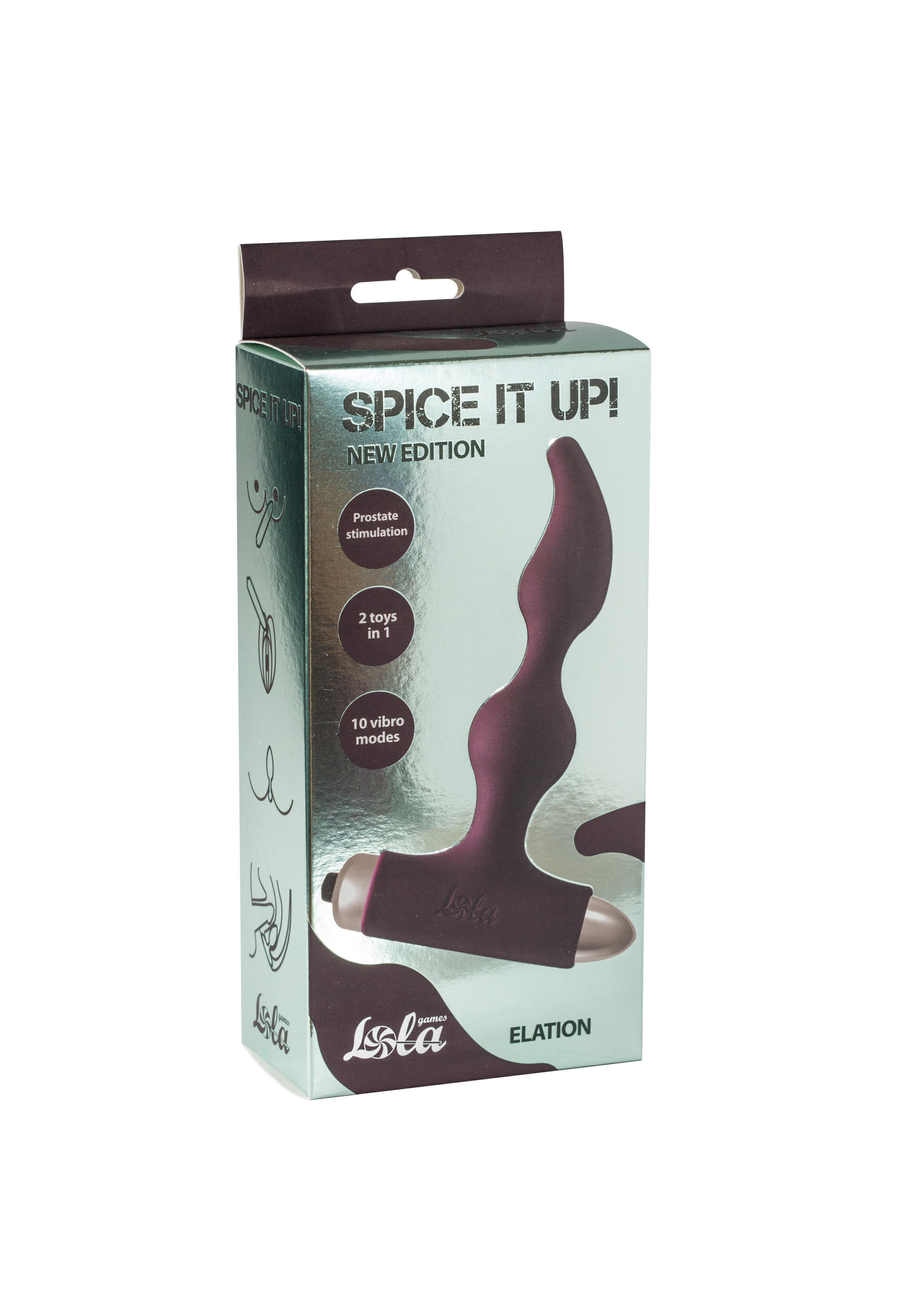 Анальная вибропробка New Edition Elation Lola Toys Spice It Up, бордовый