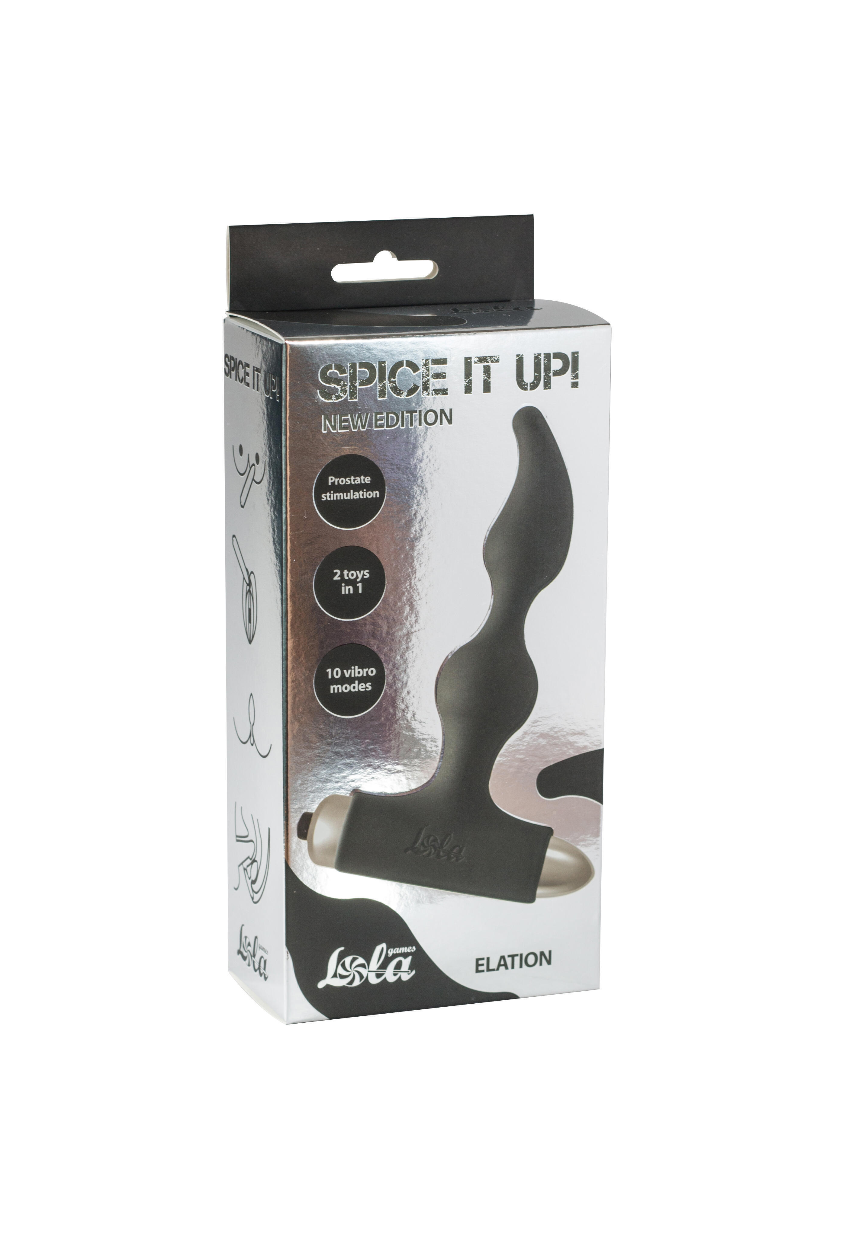 Анальная вибропробка Lola Games Spice It UpNew Edition Elation, черный