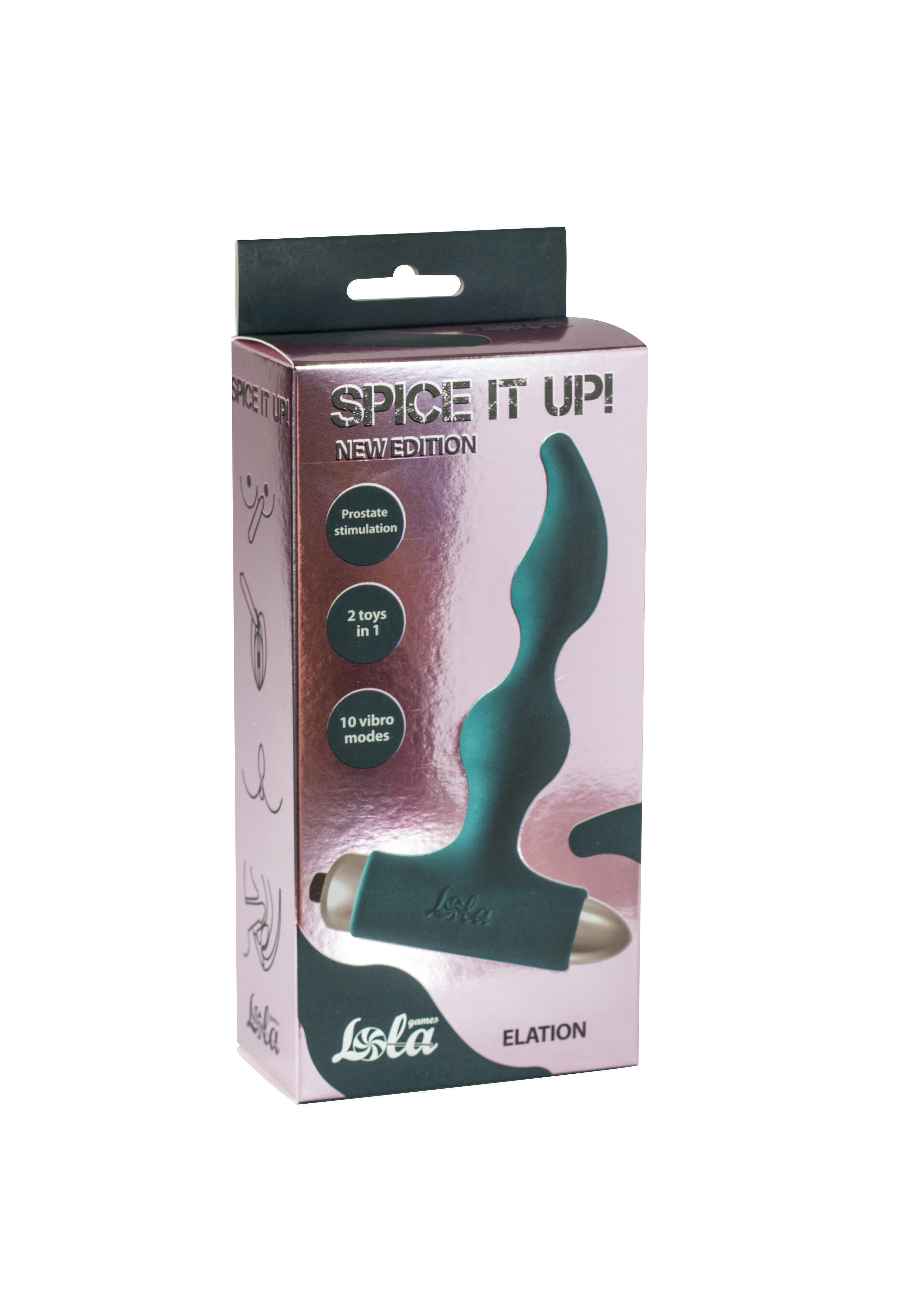 Анальная вибропробка Lola Games Spice It Up New Edition Elation, бирюзовый