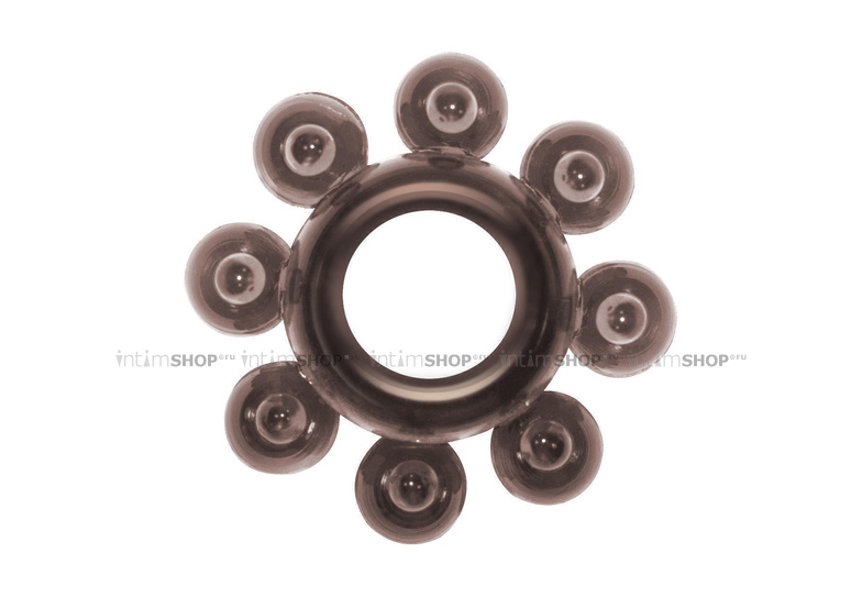 Эрекционное кольцо Rings Bubbles, чёрное от IntimShop
