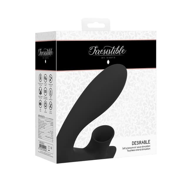 Вибратор для точки G с вакуумной стимуляцией Irresistible Desirable, черный от IntimShop