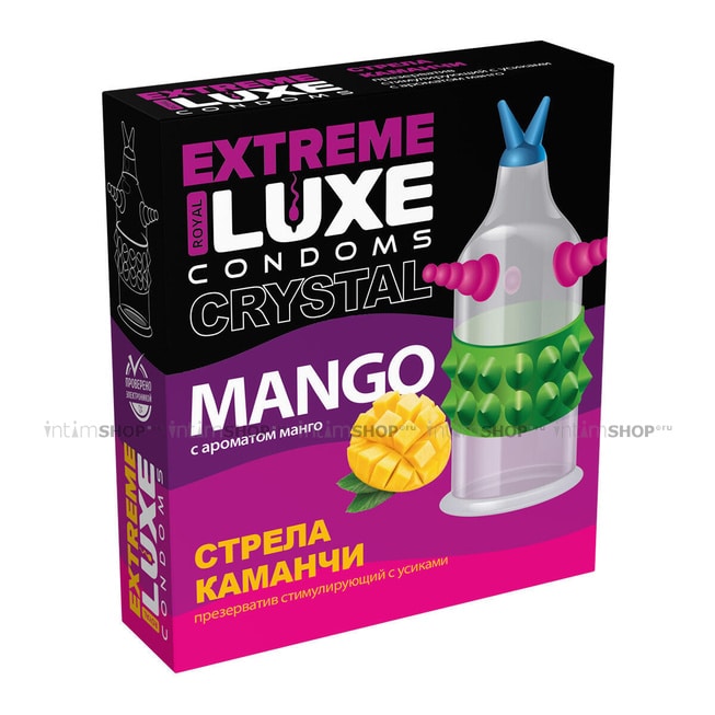 фото Презерватив стимулирующий Luxe Extreme Стрела каманчи Манго, 1 шт, купить