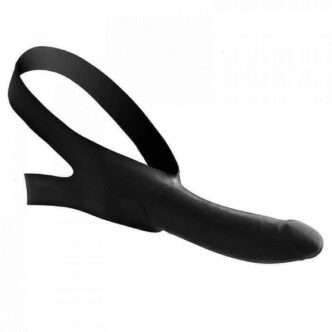 Кляп фаллос Master Series Face Fuсk Strap On Mouth Gag, черный XR Brands