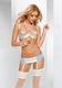 Комплект с открытой грудью Avanua Eden set Лиф,Трусики и Пояс, голубой S/M