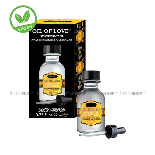 Возбуждающее масло-гель KamaSutra Oil of Love кокос и ананас, 22 мл