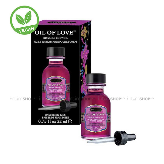 Возбуждающее масло-гель KamaSutra Oil of Love малина, 22 мл