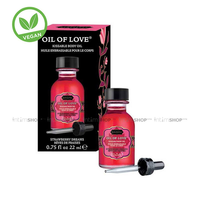 Возбуждающее масло-гель KamaSutra Oil of Love клубника, 22 мл