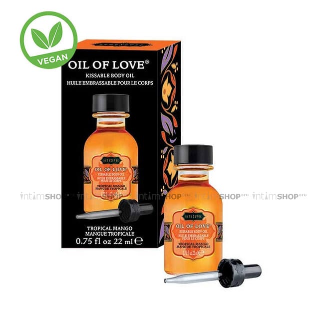 фото Возбуждающее масло-гель KamaSutra Oil of Love тропическое манго, 22 мл