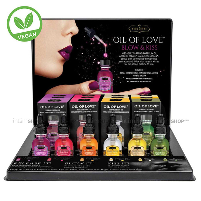 Набор косметических масел KamaSutra Oil of Love 6 ароматов 12 шт. по 22 мл.