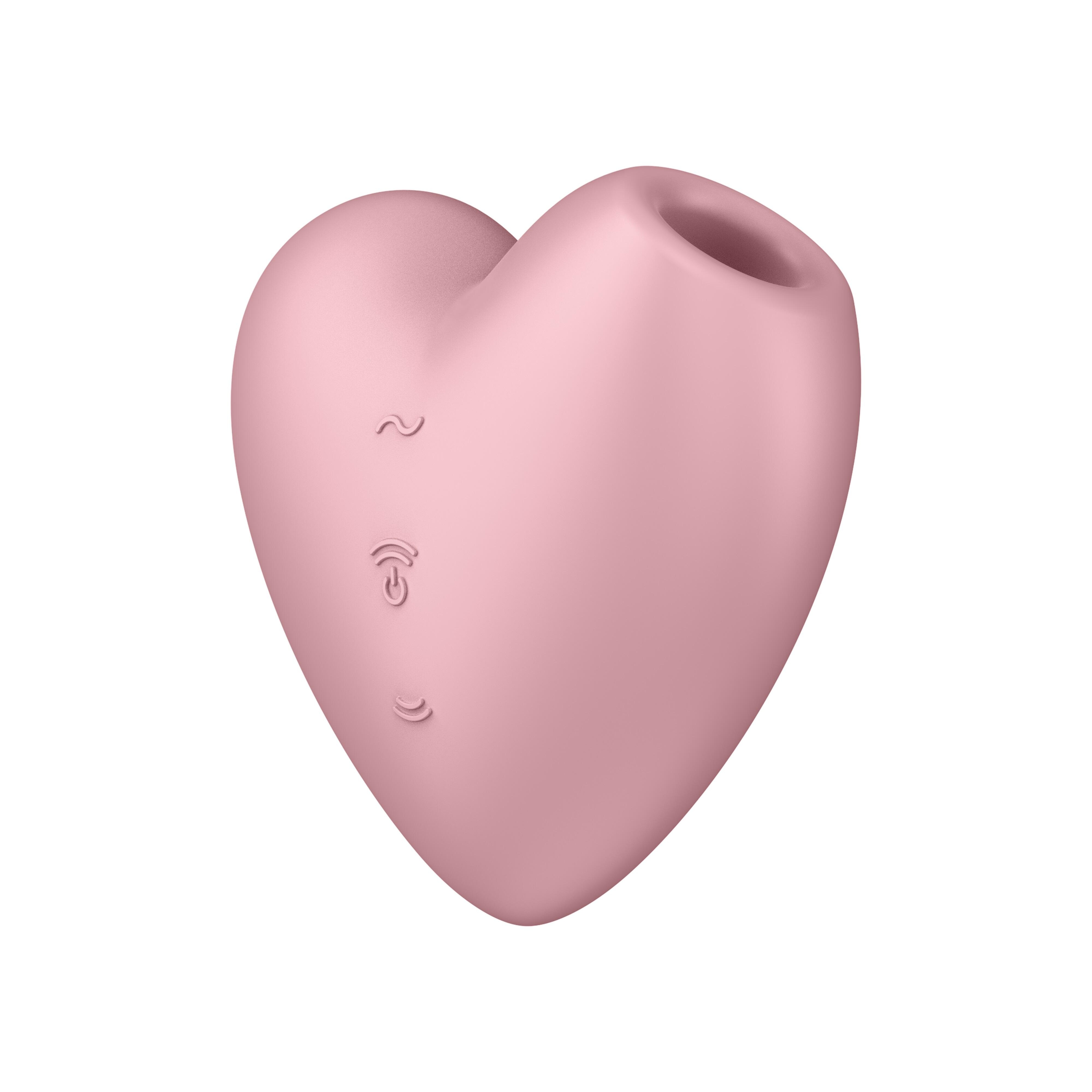 Вакуумный стимулятор клитора с вибрацией Satisfyer Cutie Heart, розовый