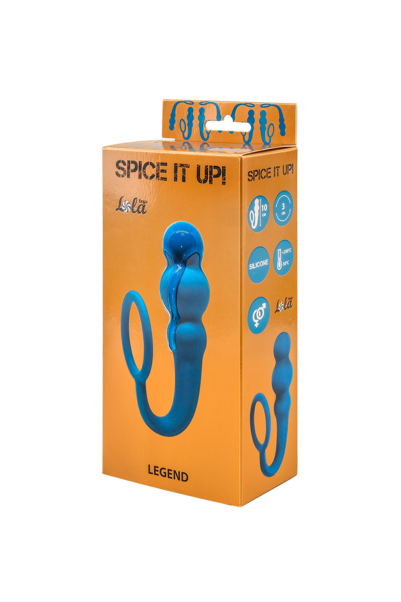 Эрекционное кольцо с анальным стимулятором Lola Games Spice It Up Legend, синее