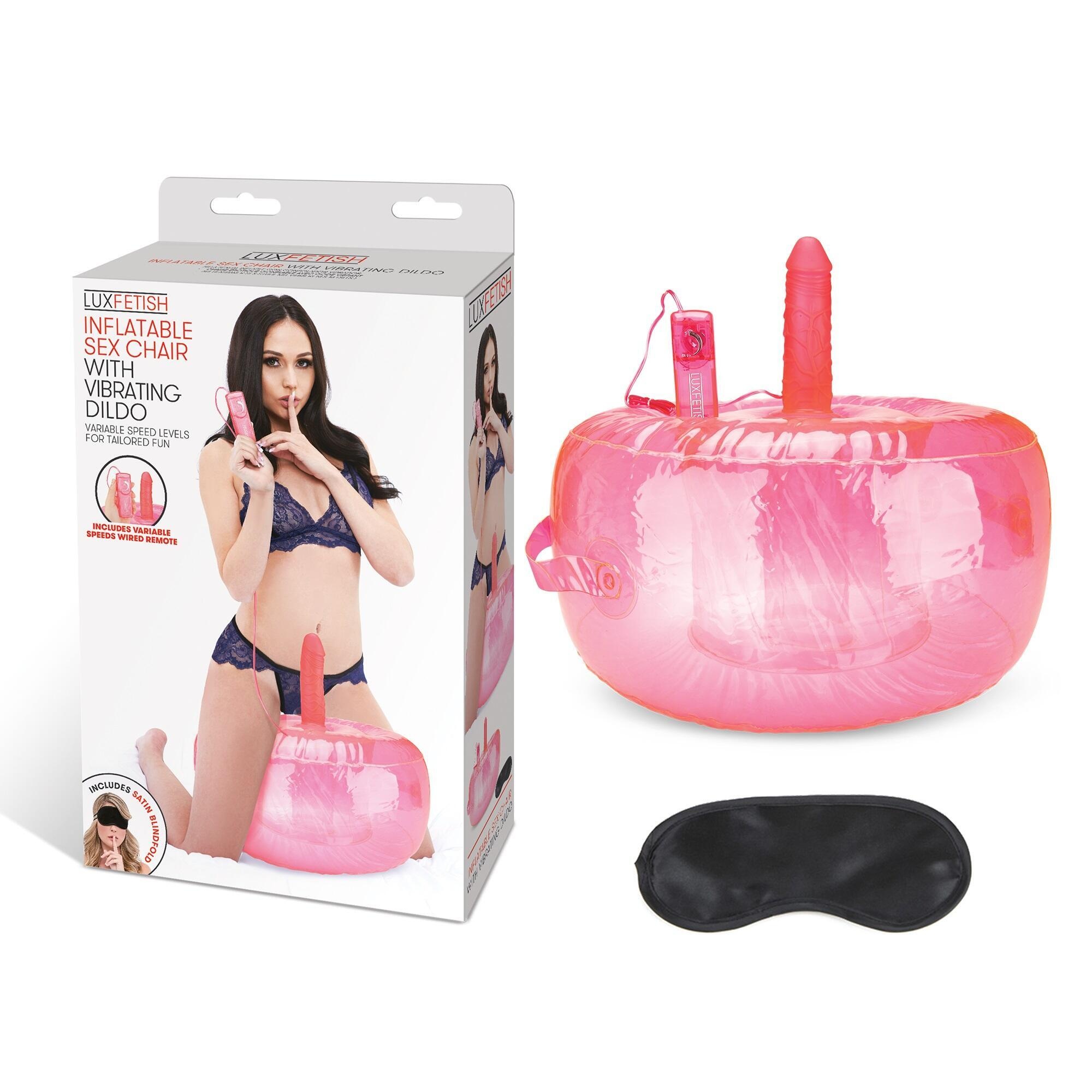 Надувная подушка с вибратором Lux Fetish, розовая