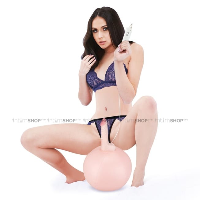 Надувной мяч с вибратором Lux Fetish, розовый от IntimShop