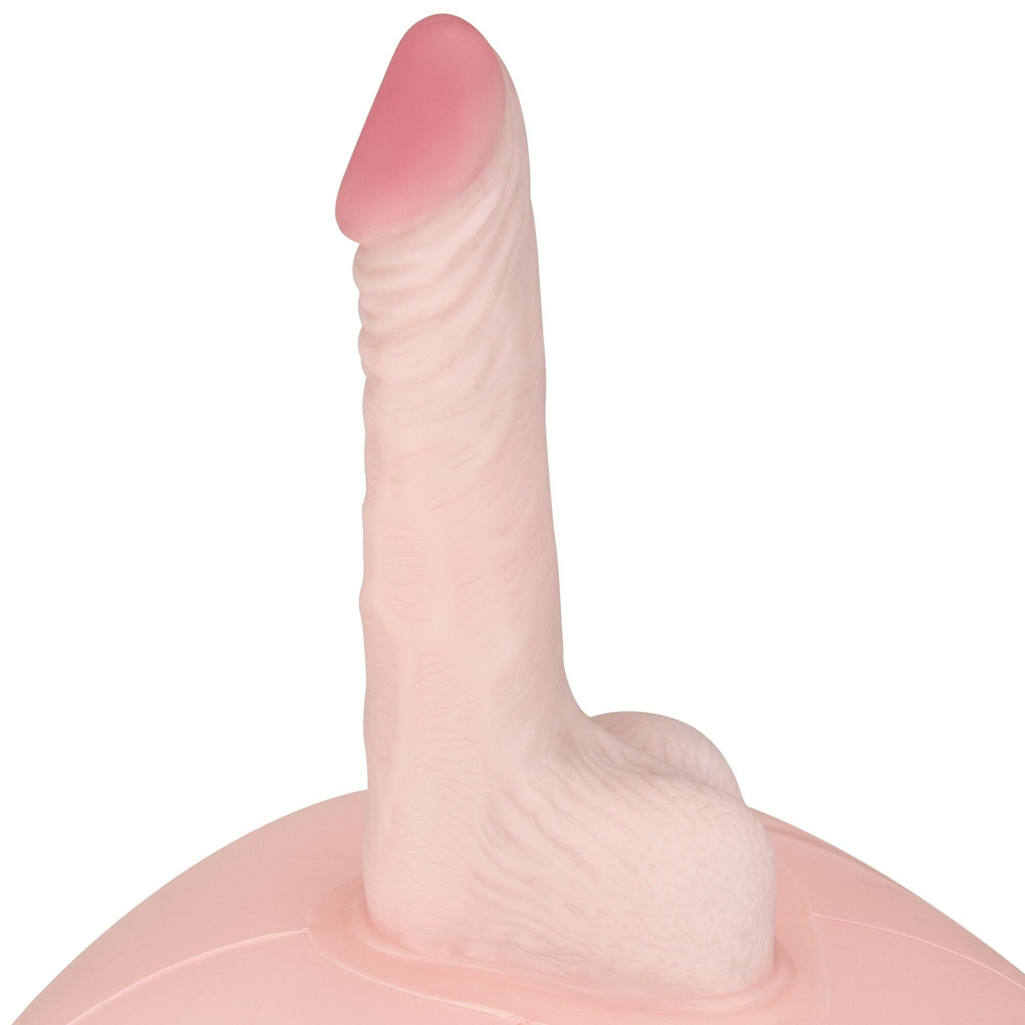 Надувной мяч с вибратором 15.2 см Lux Fetish, розовый