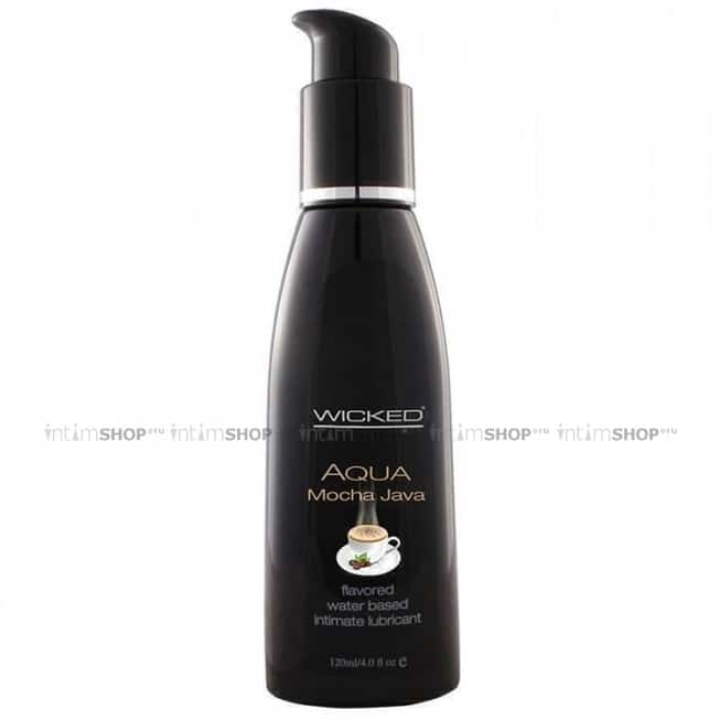 Оральный лубрикант со вкусом кофе мокка Wicked Aqva Mocha Java, 120 мл