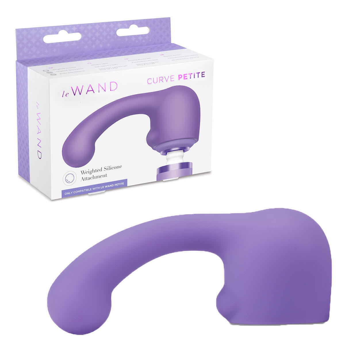 Насадка для мини-вибромассажера Le Wand Petite Curve утяжеленная, фиолетовая