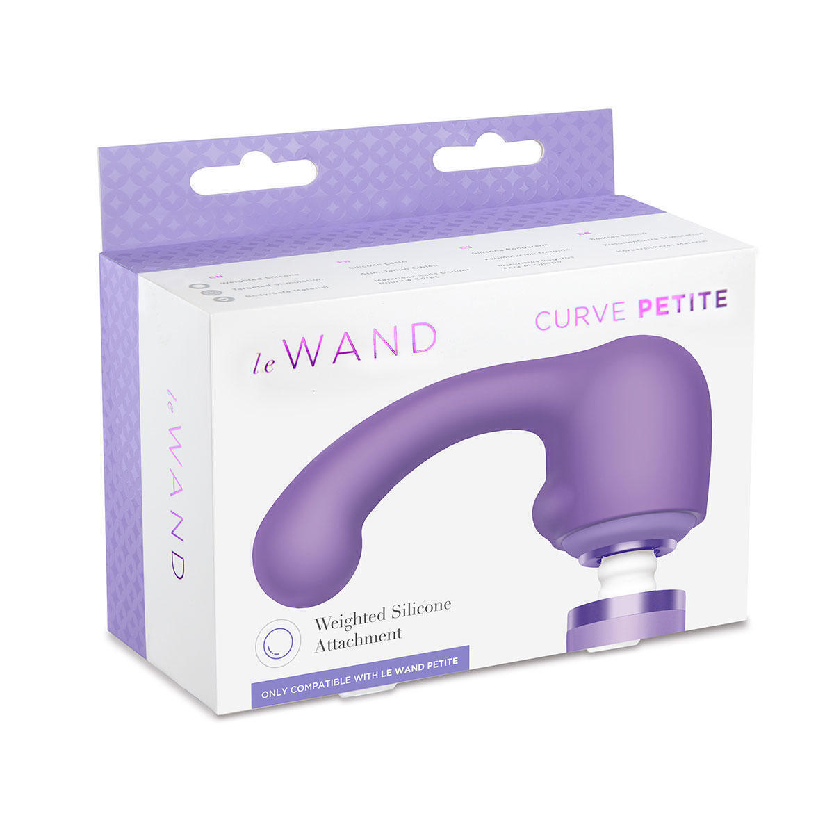 Насадка для мини-вибромассажера Le Wand Petite Curve утяжеленная, фиолетовая