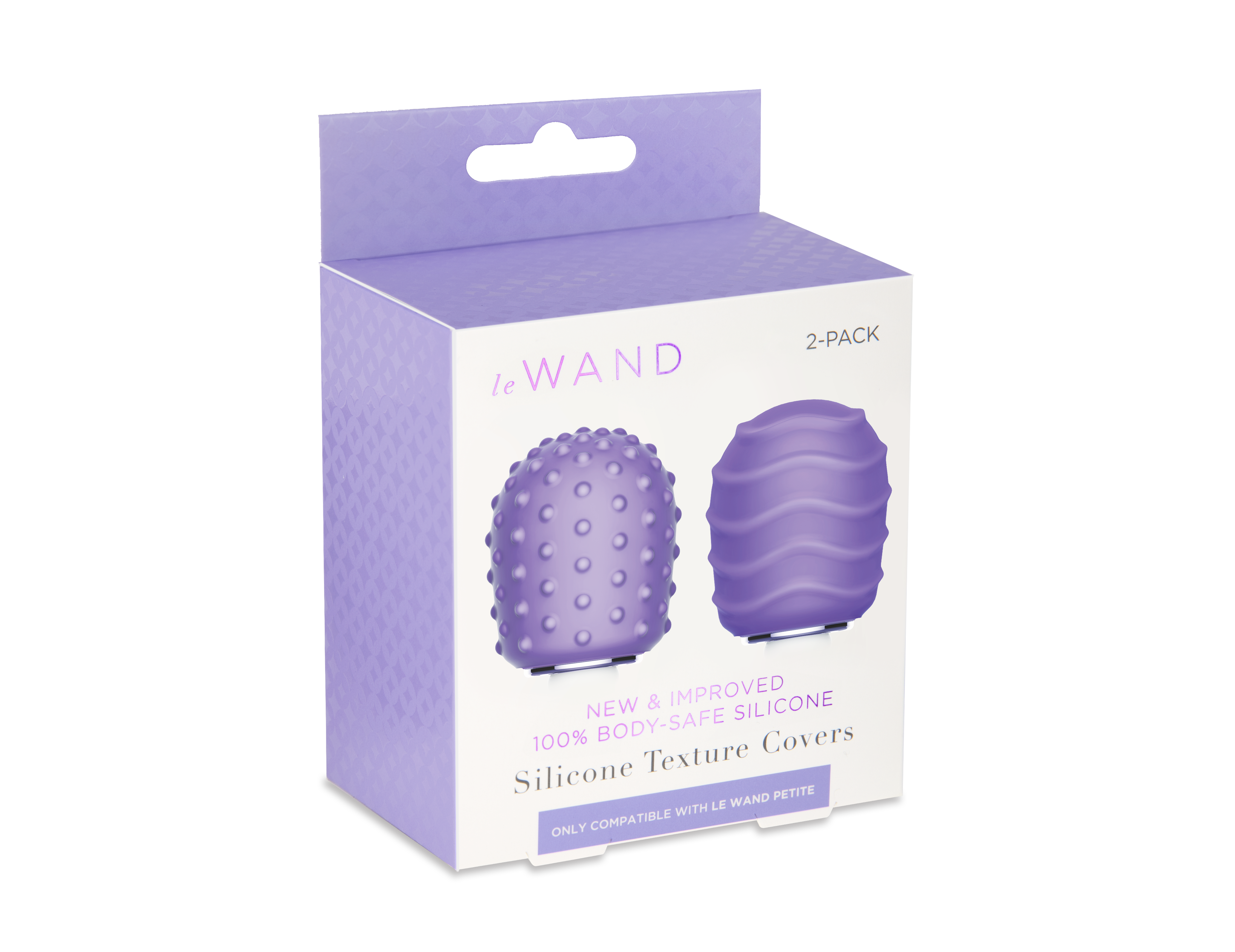 Силиконовые текстурированные насадки для мини-массажера Le Wand Petite, фиолетовый