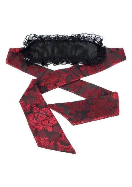 Маска на глаза Scandal Eye Mask атласная черно-красная