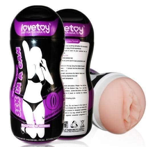 Мастурбатор LoveToy Sex in a Can с супер рельефом, телесный от IntimShop