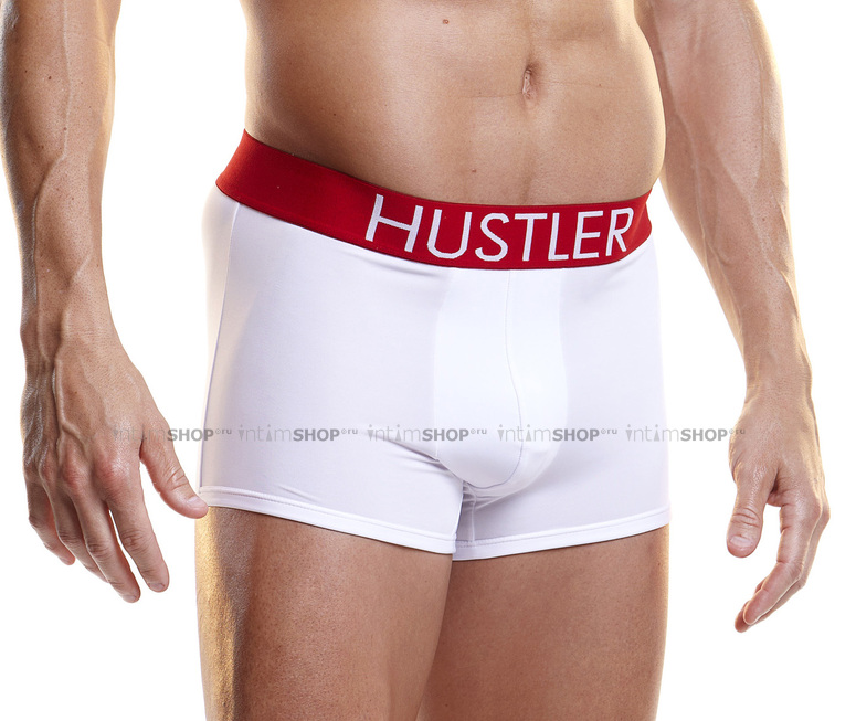 

Мужские трусы-боксеры Hustler на широкой резинке XL, белые