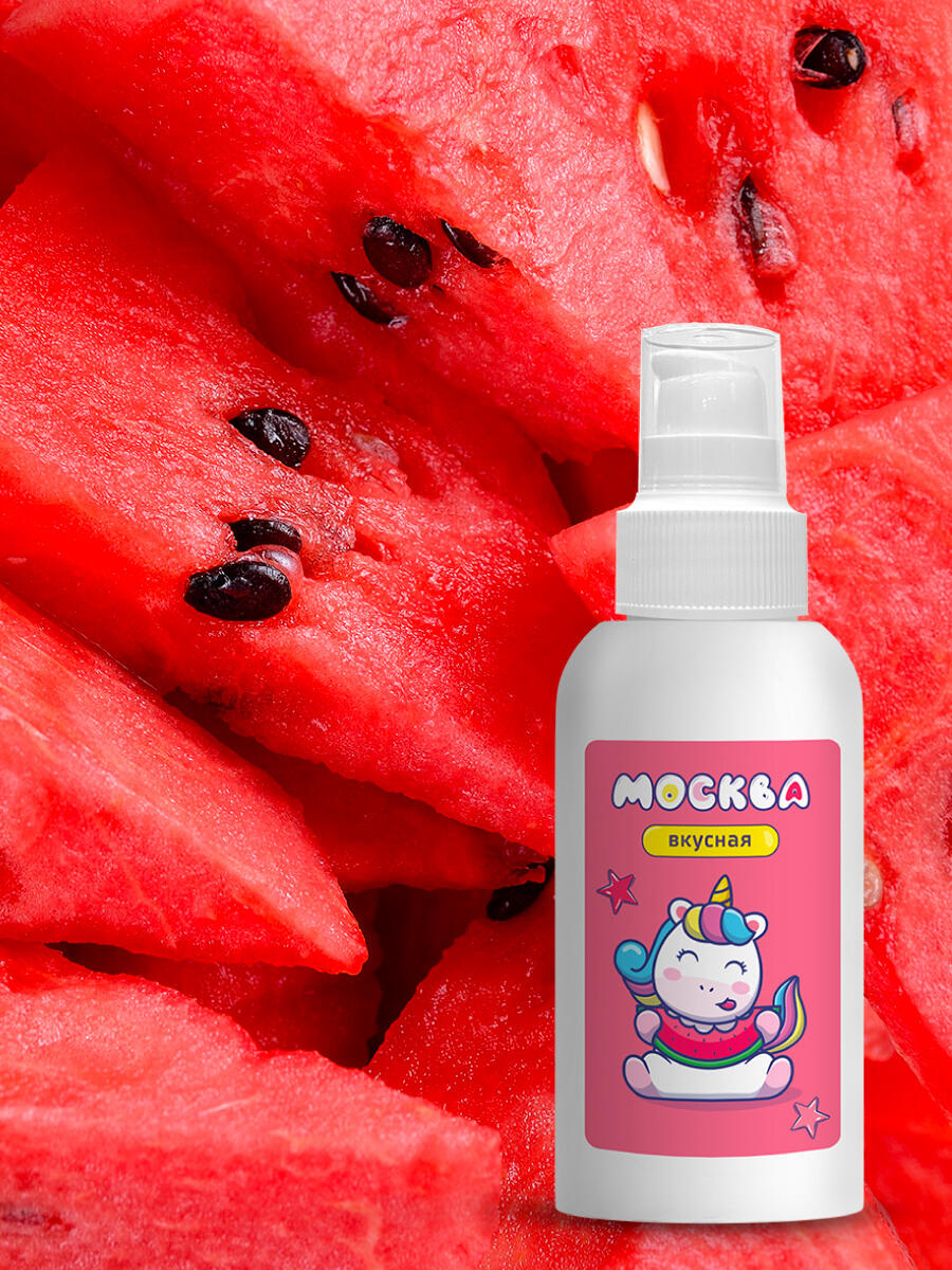 Оральная гель-смазка Москва Вкусная Арбуз на водной основе, 100 мл