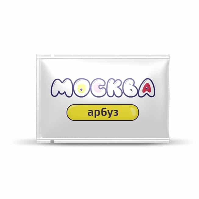 Интимная гель-смазка Москва Вкусная Арбуз на водной основе, 10 мл