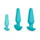 Набор анальных пробок B-Vibe Anal Training & Education Set, бирюзовый 