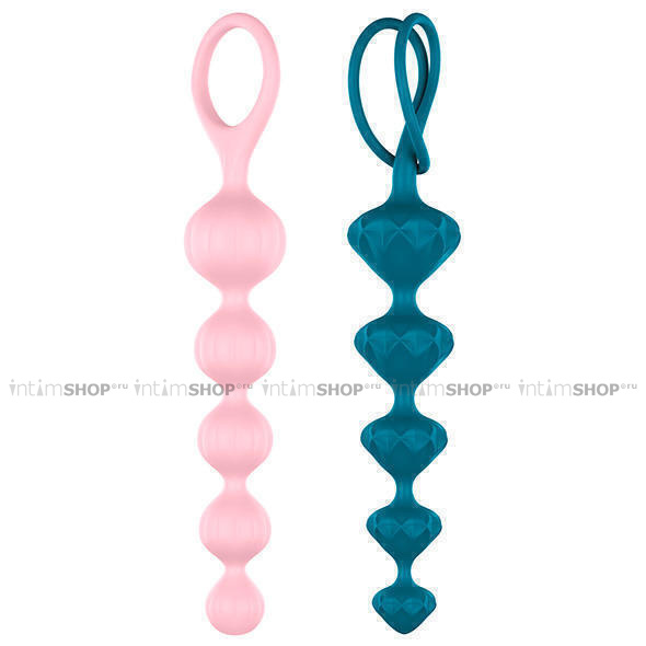 Набор анальных стимуляторов Satisfyer Beads, цветные от IntimShop