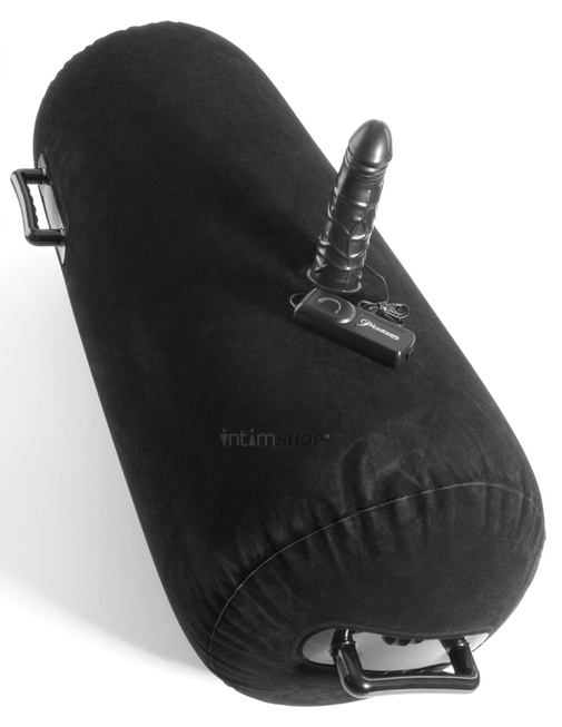 Надувная Подушка С Фаллосом И Вибрацией   Inflatable Luv Log Черная Для Интимного Блаженства