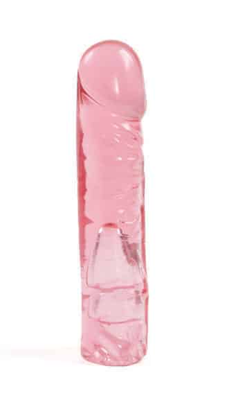 Насадка-фаллоимитатор Doc Johnson Vac-U-Lock Crystal Jellies Pink Dong 19.7 см, розовый