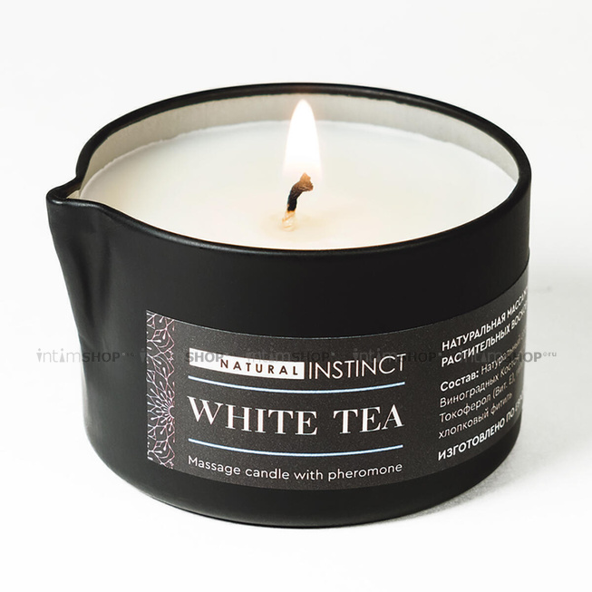 фото Массажная свеча Natural Instinct белый чай, 70 г