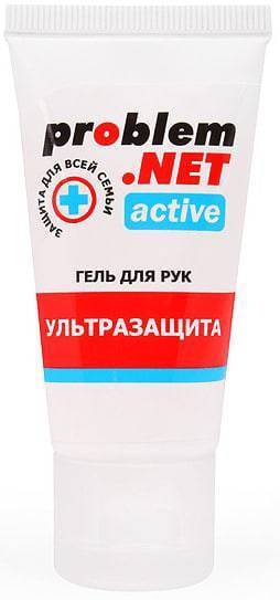 Обеззараживающий гель для рук Биоритм Problem.NET Active с высоким содержанием спирта, 30 мл