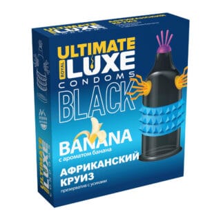 Презерватив стимулирующий Luxe Black Ultimate Африканский круиз Банан, 1 шт