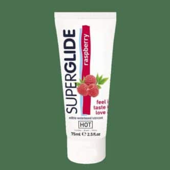 Оральный гель-лубрикант Hot Superglide Малина на водной основе, 75 мл