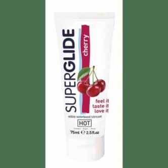 Оральный гель-лубрикант Hot Superglide Вишня на водной основе, 75 мл