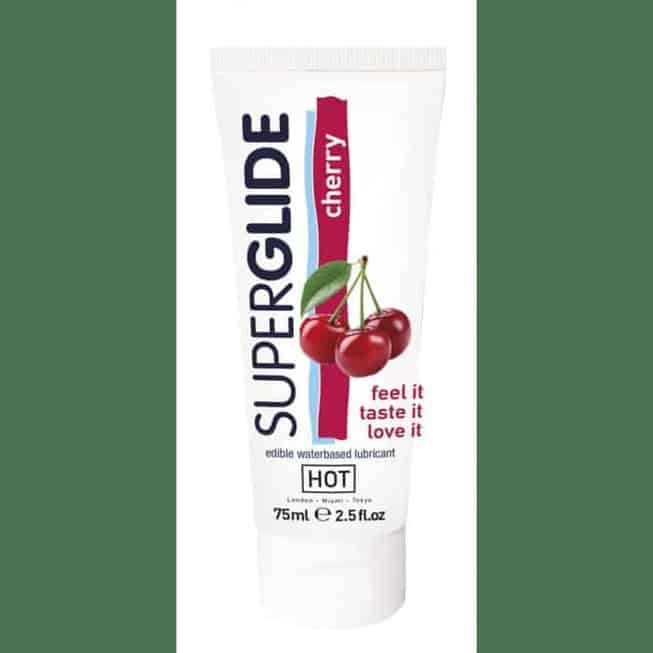 Оральный гель-лубрикант Hot Superglide Вишня на водной основе, 75 мл