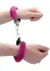 Металлические наручники Shots Ouch! Beginner's Handcuffs с розовым мехом, серебристые