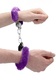 Металлические наручники Shots Ouch! Beginner's Handcuffs с фиолетовым мехом, серебристые