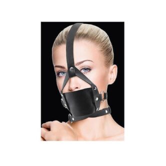 Кляп в виде намордника Leather Mouth Gag Shots, черный