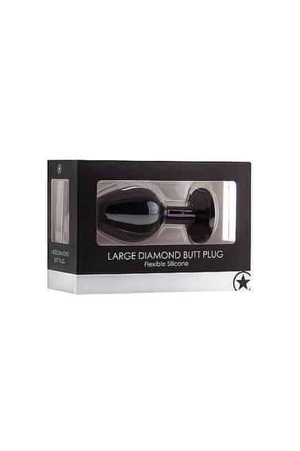 Анальная пробка с кристаллом Regular Diamond Butt Plug (Large) Shots от IntimShop