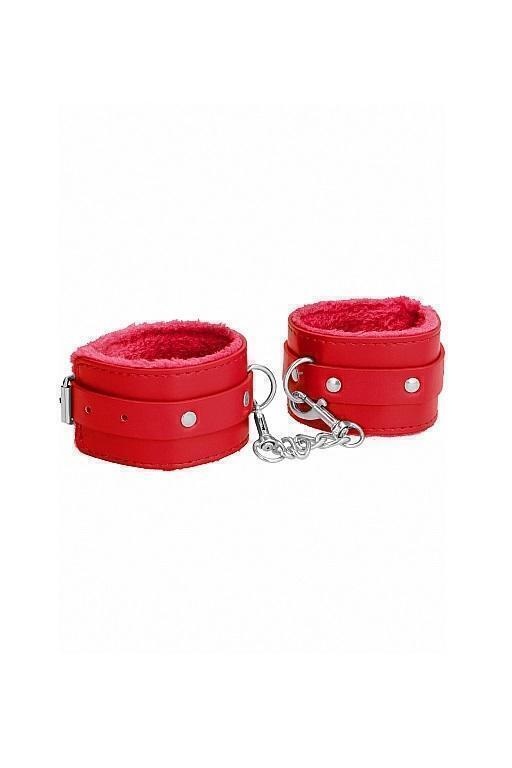 Наручники (оковы, фиксаторы) Plush Leather Hand Cuffs Ouch! Shots