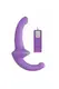 Безремневой страпон с вибрацией Vibrating Silicone Strapless Strapon Shots, фиолетовый