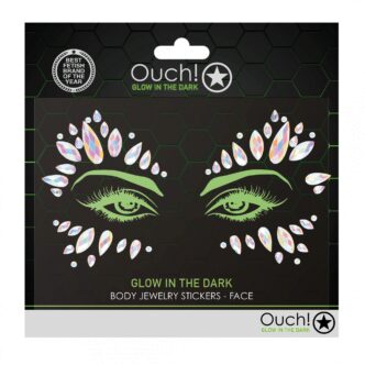 Светящиеся в темноте стразы для лица Shots Ouch! OU850GLO, разноцветные
