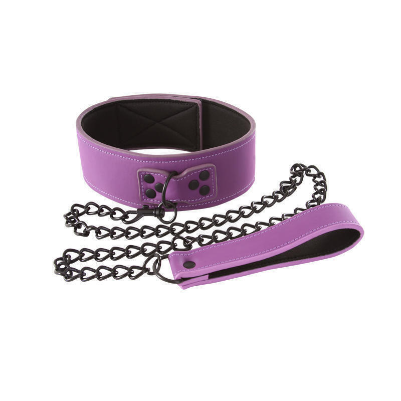 Ошейник с поводком NS Novelties Lust Bondage Collar, фиолетовый