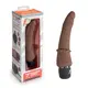 Анальный вибратор PowerCocks Slim 7" реалистичный 20 см, шоколад